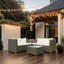 Ensemble de canapé modulaire en osier de patio 4 pièces avec boîte de rangement-313890621