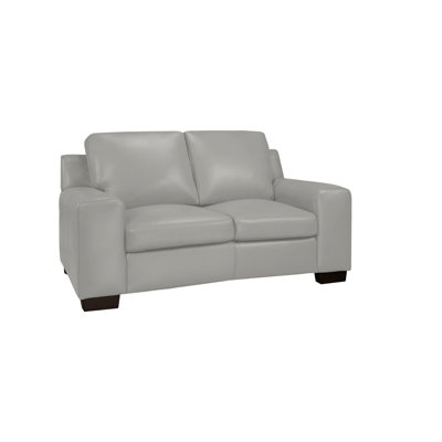 Causeuse en cuir véritable 64 po Davontai