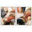 Ensemble d'art mural de salon terrestres par balayage Diptyque par Art Remedy, cadre argenté, 30 x 36-135435526-135435534