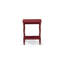 Ensemble de lit 2 pièces - Lit double capitonné - Tête de lit tapissier en tissu de velours blanc lin et table de chevet à finition bourgogne-2131231243-2131231245
