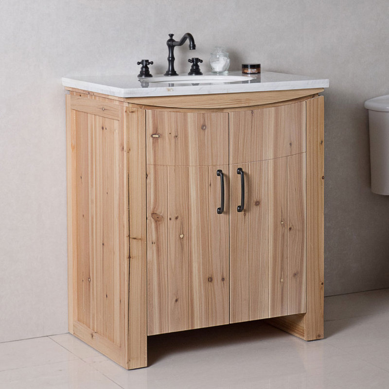 Genoa 30'' Single Bathroom Vanity with Top, White