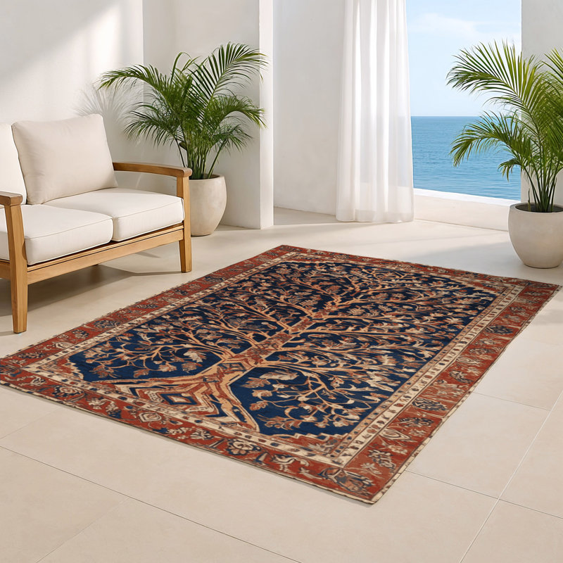 Tapis d'intérieur et d'extérieur brun Persian, Rectangulaire 2 pi x 3 pi