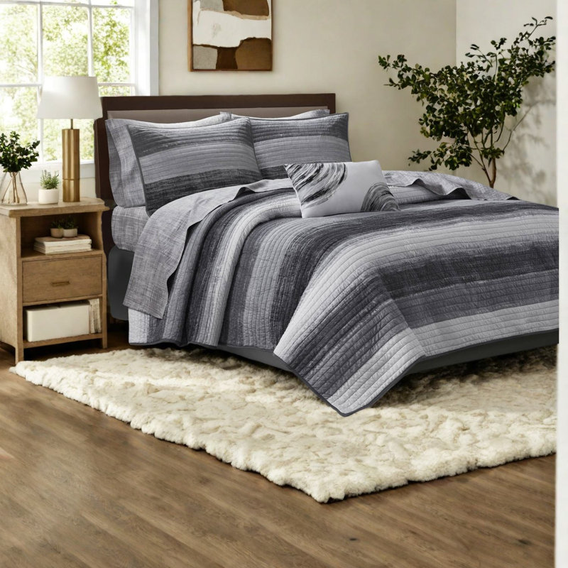 Premium Black Twin Bedding Sets, Microfiber Comfort With Modern Design