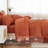 Andency California King Comforter Set Burnt Orange - 7 Piece Cal King Bed in a Bag Boho Terracotta Tufted Bedding Sets, Rust Bed Set with Comforter, Sheets, Pillowcases & Shams-124621806-124621823
