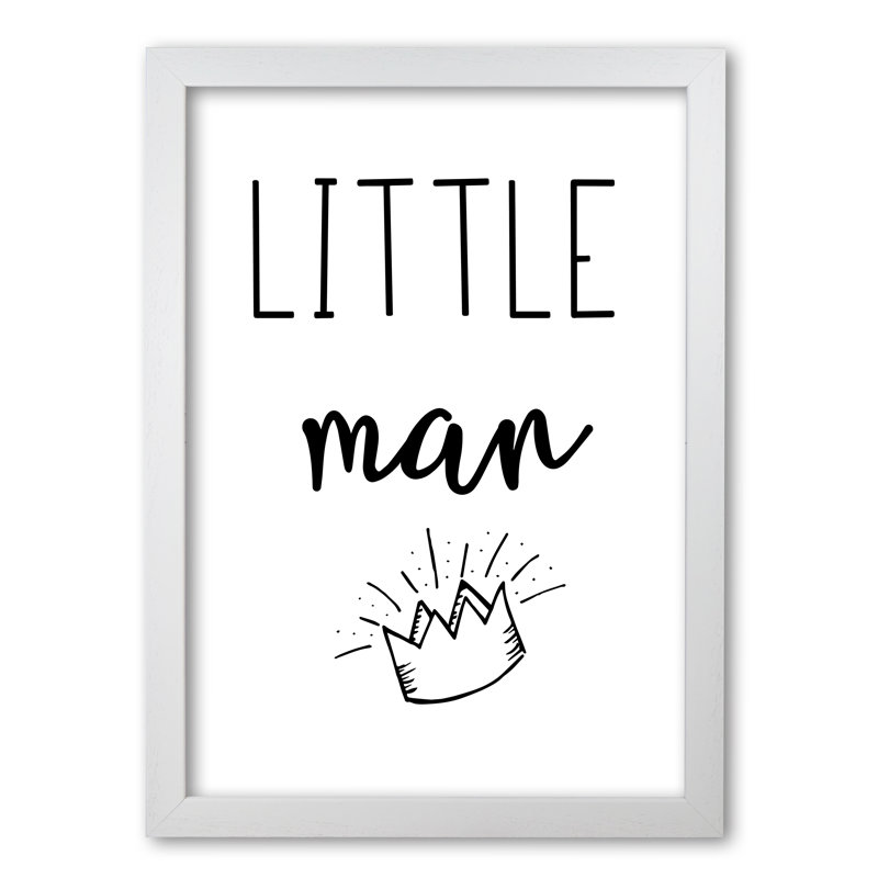 Little Man Crown - Print, White Grain Frame, 60 cm H x 42 cm W x 5 cm D