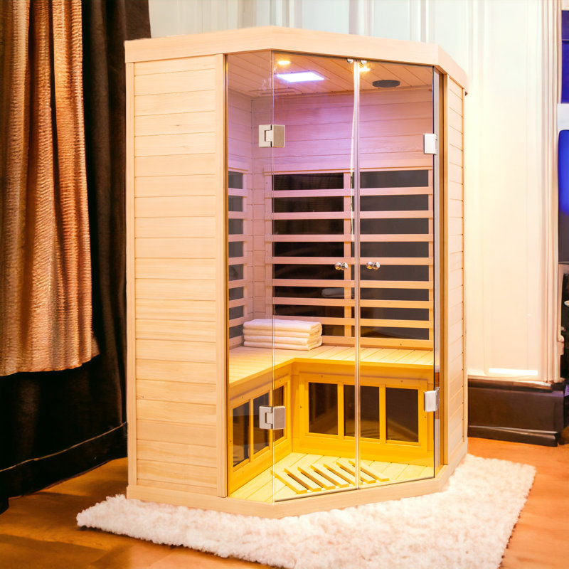 Sauna infrarouge FAR de couleur prune compatible avec KISRAIS