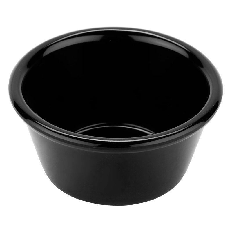 G.E.T. Melamine 12 Piece Ramekin / Soufflé Dish Bakeware Set, Black