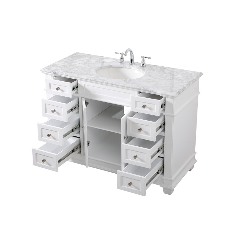 Ensemble de meuble-lavabo simple 48 po Lydie, Blanc