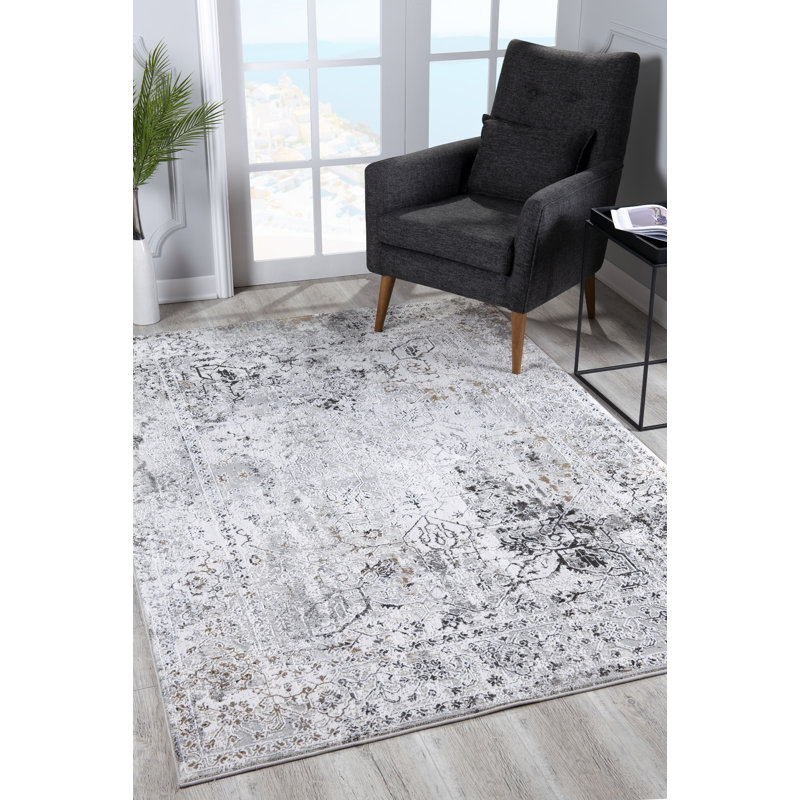 Tapis à motif abstrait moderne de la collection Chris, Rectangle 4 pi x 6 pi