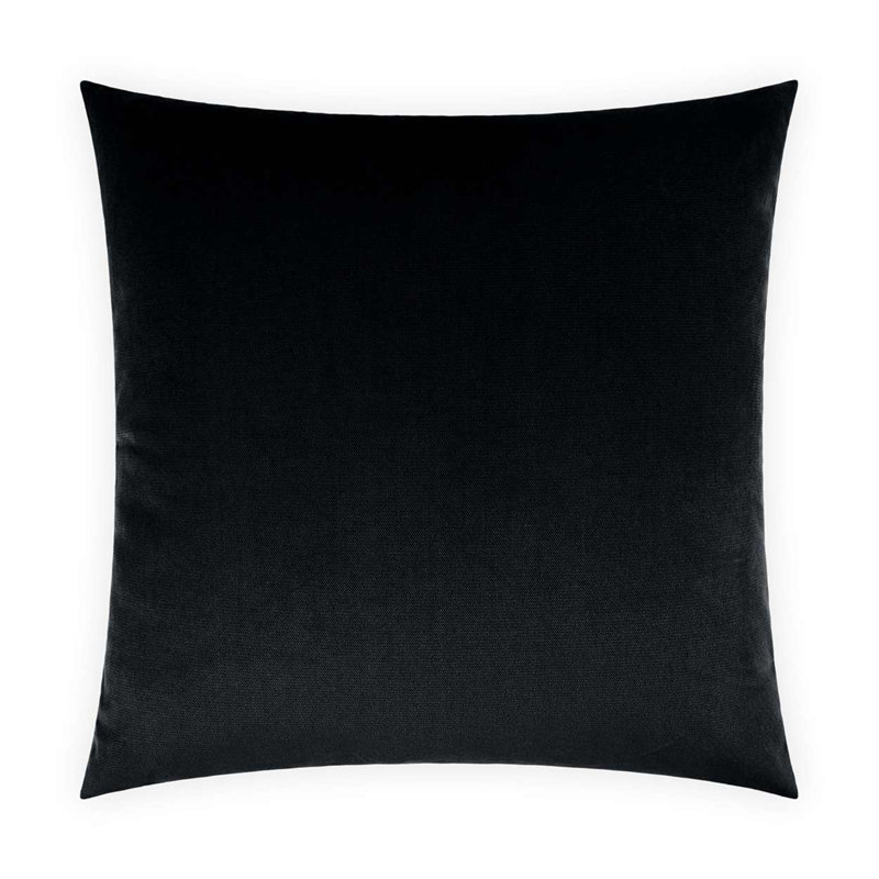 Belvedere Pillow Cover & Insert, Black, Square 20"