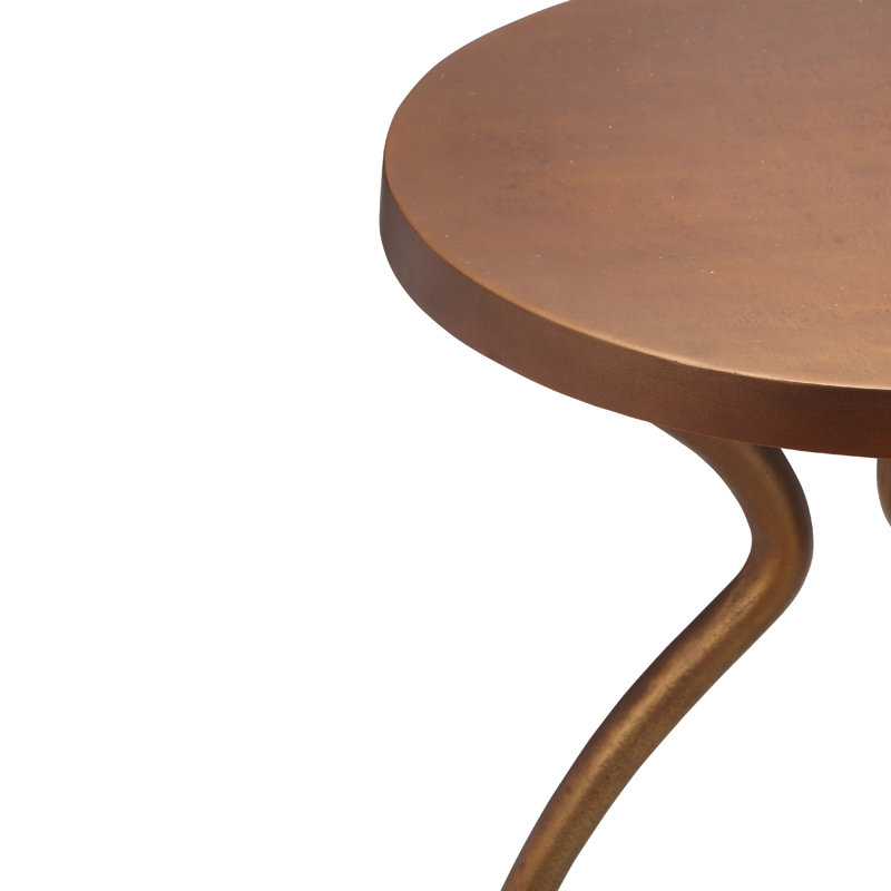 Elements End Table, Antique Brass