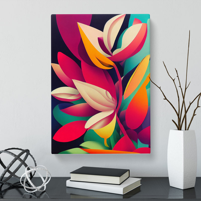 Allphin Floral Pop Design - Wrapped Canvas, 50cm H x 35cm W x 3cm D