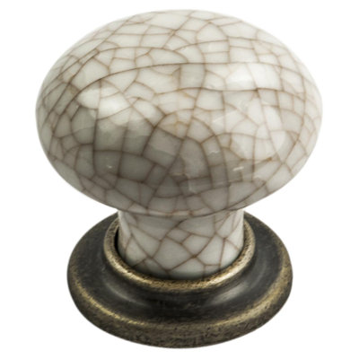 FTD PORCELAIN KNOB With FINISHED BASE 35Mm