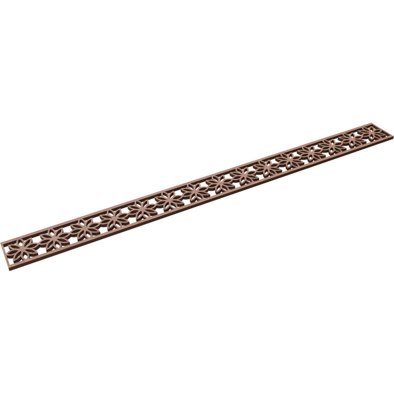 Moulure à marguerite noyer 46 3/8 po x H 4 po x T 3/8 po, noyer, H 4 po x l 46,375 po x P 0,375 po, Noyer