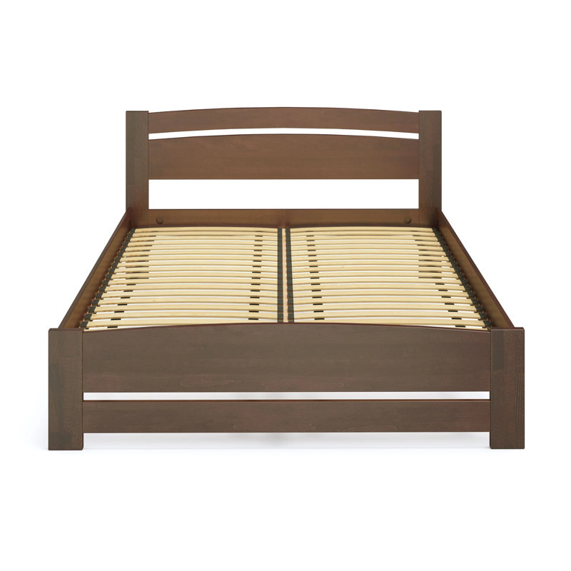 Lit plateforme Kimely Eco, Complète, Noyer