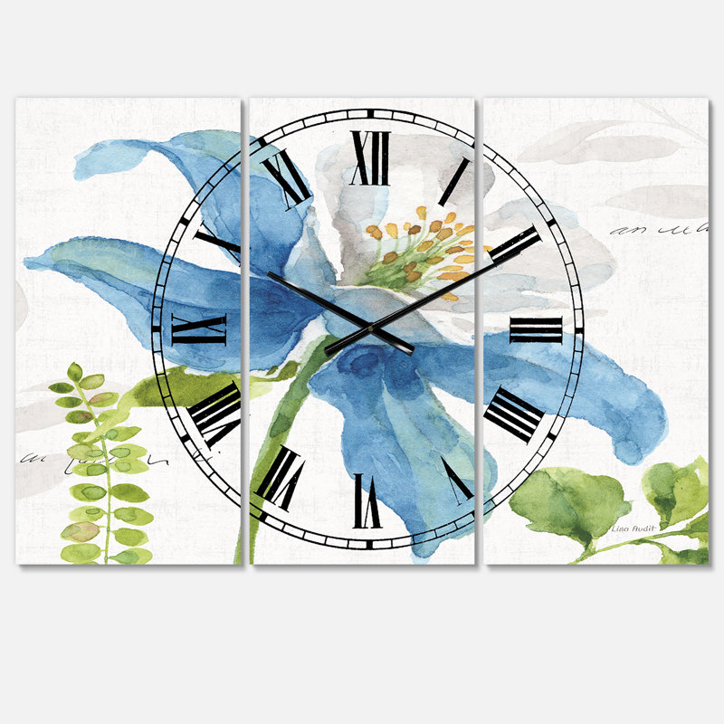 Horloge murale traditionnelle Blue Columbine