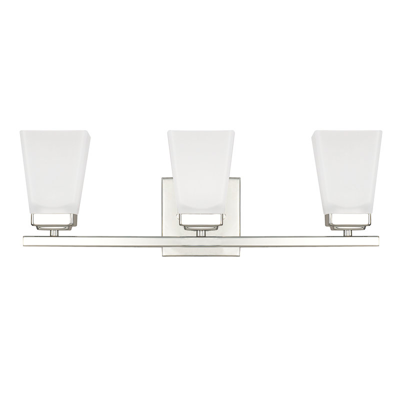 Éclairage pour meuble-lavabo à intensité variable Baxley, Nickel poli, 3