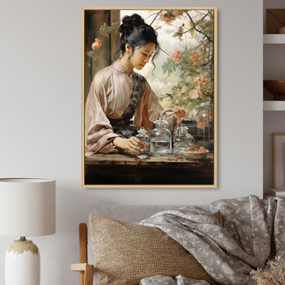 Cobbins Asian Art Harmony In Tea V, reproduction d'art sur toile