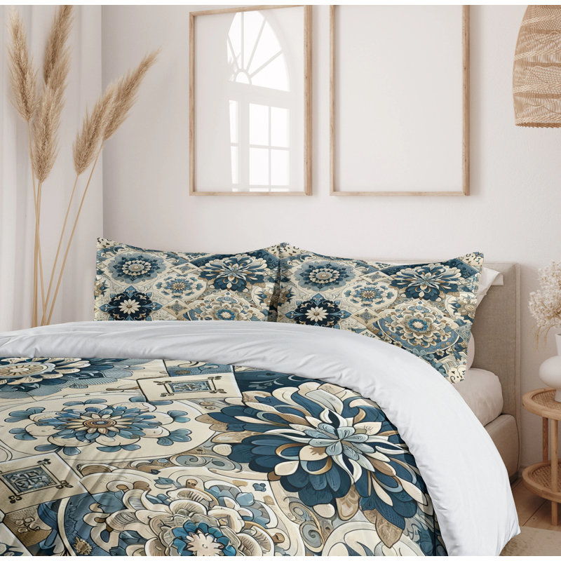 Ethnic Duvet Cover, California King Duvet Cover + 2 Standard Shams