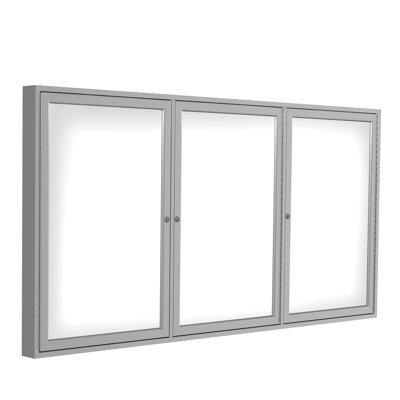 Ghent 3 Door Enclosed Porcelain Magnetic Whiteboard