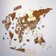 Wooden World Map Wall Art - 3D Wood Push Pin Maps - Multilayered 3D Wooden World Map