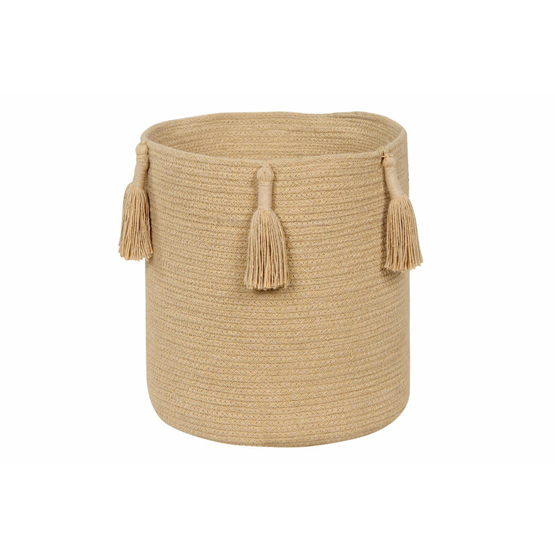 Cotton Woods Fabric Decorative Basket, Honey