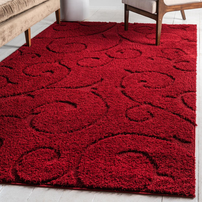 Tapis rouge sang Baynes, Rectangle 3 pi 3 po x 5 pi 3 po, Red