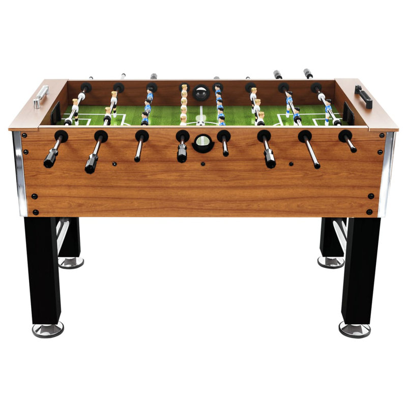 Bodner Freeport Park 140cm L Foosball Table with Telescopic Rods, Light Brown/Black
