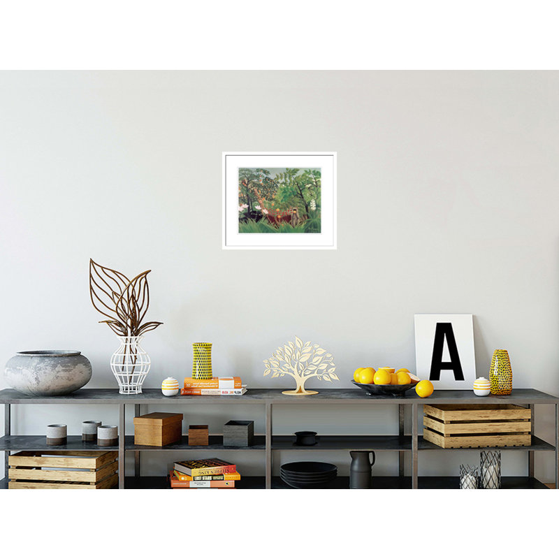 «Exotic Landscape» par Henri Rousseau, impression giclée sur cadre, H 17,75 po x l 20,84 po