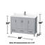 Sheffield 48" Freestanding Single Bathroom Vanity with Quartz Top with Medicine Cabinet-104556046-104587231-197617650