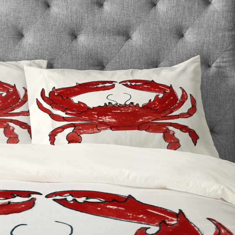 Laura Trevey Crab Pillowcase, Standard
