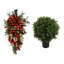 Holiday Door Swag and UV Rated Boxwood Drop-In