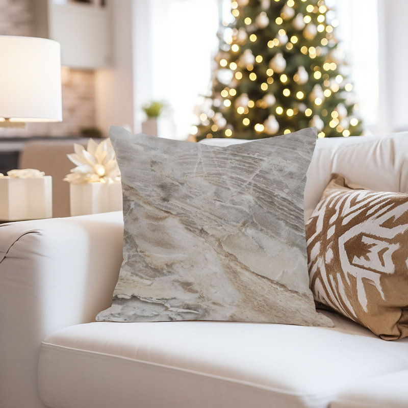 Abstract Geode Agate Marble Pattern VI Modern Throw Pillow Cover, 18x18