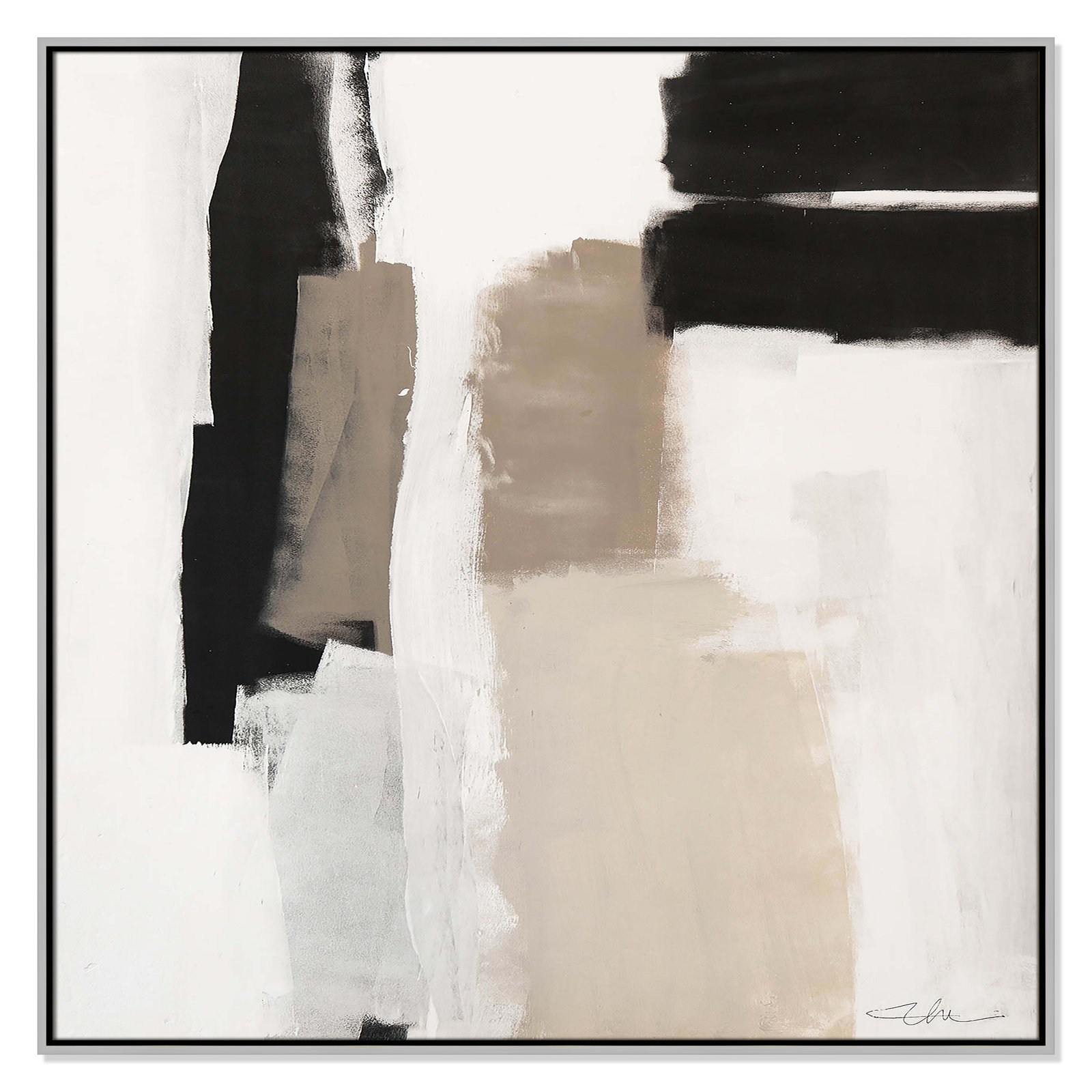 Earth Scapes II-A Print by Casa Fine Arts, Silver Floater Framed, 41.5" H x 41.5" W x 2" D