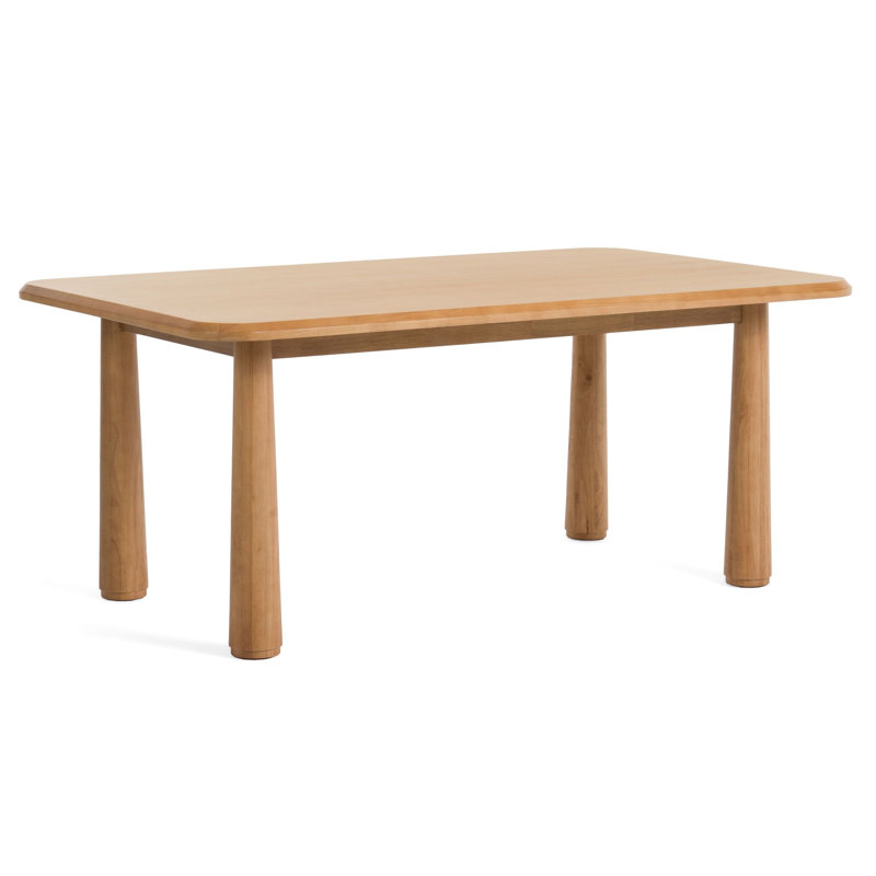 Meridian Solid Wood Dining Table, Natural Brown, 30" H x 39.4" W x 87" L 