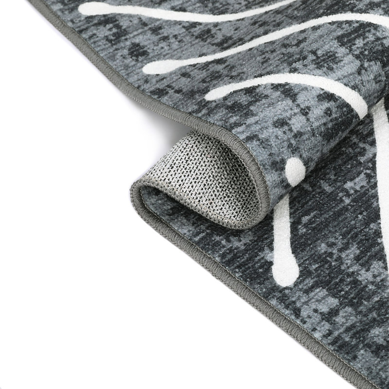 Tapis lavable à rayures Modern Modern, Rectangle 9 pi x 12 pi