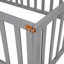 Structure de lit simple en bois avec clôture et porte, blanc-1497846047-1542682079