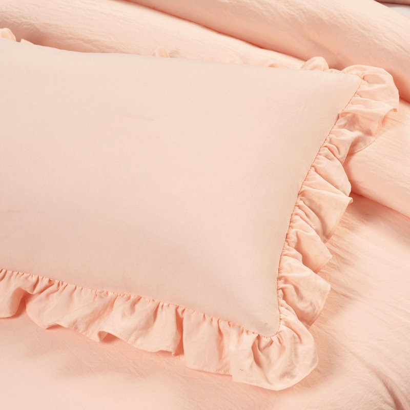 Lush Decor Reyna Ruffle Daybed Cover Set, Blush