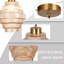 Luminaire suspendu simple en verre ambré Pagoda