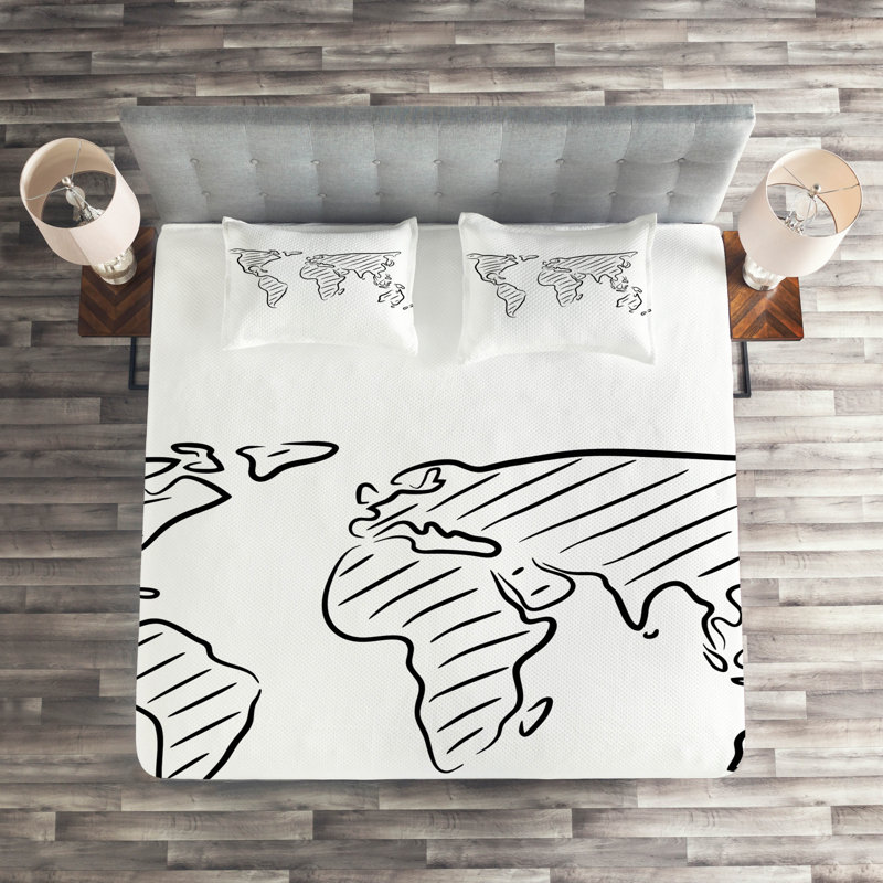 Eclectic Coverlet, King Bedspread + 2 Shams