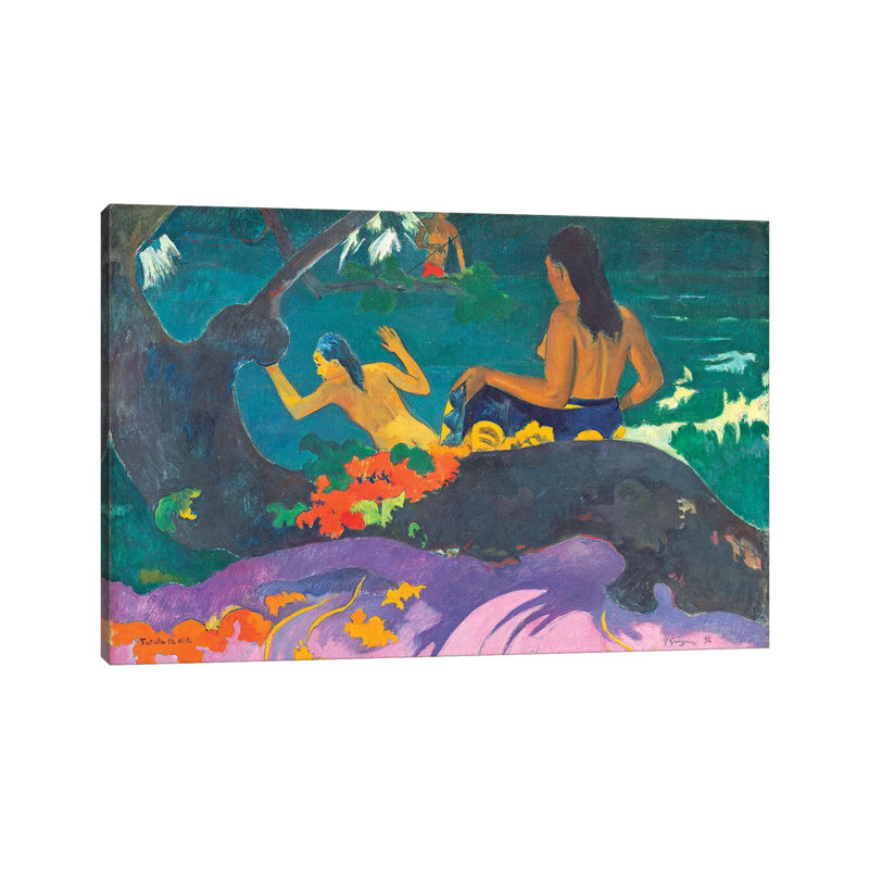 Fatata Te Miti 1892 by Paul Gauguin - Wrapped Canvas Painting, 30.48 cm H x 45.72 cm W