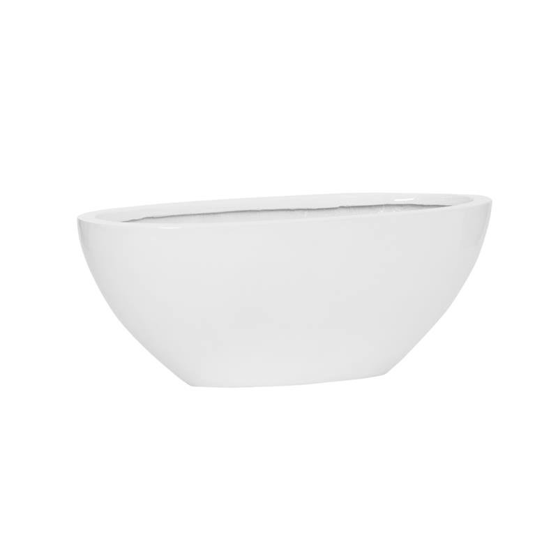 Marling Handmade Pot Planter, White, 8" H x 21" W x 9" D