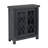 Mira Geometric Glass Door Storage Cabinet With Adjustable Shelves-269132824