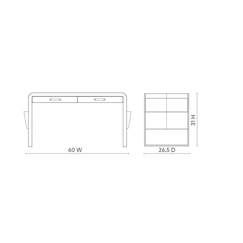 Roberto Writing Desk, Tan