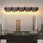 Luminaire de meuble-lavabo pour salle de bain, configuration à 6 lumières pour luminaire de salle de bain à placer au-dessus d'un miroir, appliques murales de style rustique avec abat-jour en verre