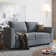 61" Square Arm Modular Loveseat with Storage Space