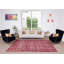 Tapis turc rouge moderne bourgogne délavé à la main 6 x 9,7 pi