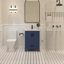 Meuble-lavabo simple 24 po avec plateau en quartz blanc Rooh-101808846-101808848