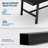 Large Industrial Dining Table for 6-10 – 71'' Rectangle, Sturdy Black Metal Legs, Adjustable Feet, Modern Farmhouse Kitchen & Dining Room Table, Easy Assembly, Black-1020400182