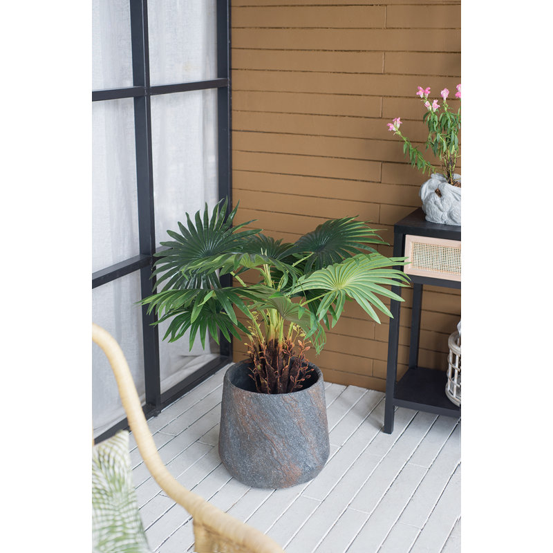 Pot à fleurs en ciment, H 13,4 po x l 14,2 po x P 14,2 po